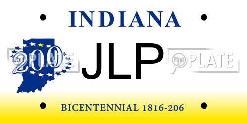 JLP Indiana License Plate