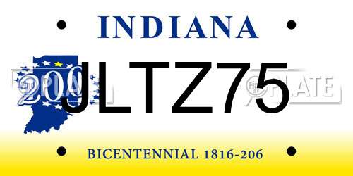 JLTZ75 Indiana License Plate