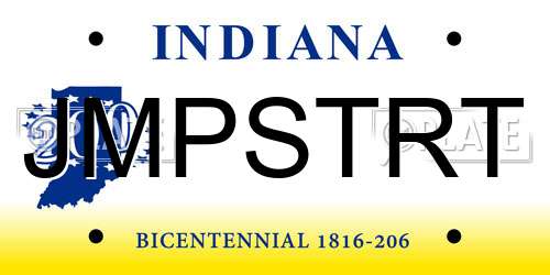 JMPSTRT Indiana License Plate