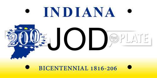 JOD Indiana License Plate