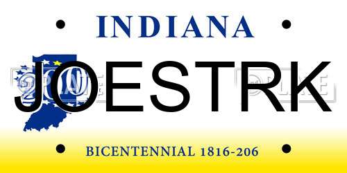 JOESTRK Indiana License Plate