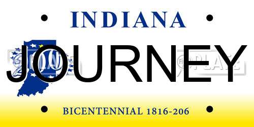 JOURNEY Indiana License Plate