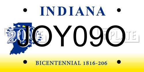 JOY09O Indiana License Plate