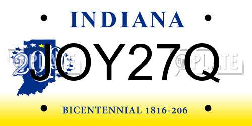 JOY27Q Indiana License Plate