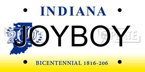 JOYBOY Indiana License Plate
