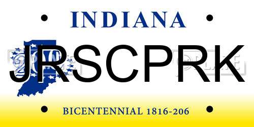 JRSCPRK Indiana License Plate