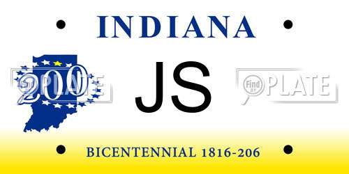 JS Indiana License Plate