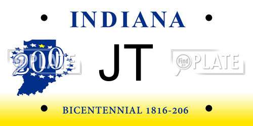 JT Indiana License Plate