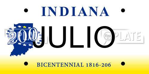 JULIO Indiana License Plate