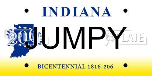 JUMPY Indiana License Plate