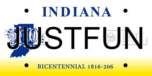 JUSTFUN Indiana License Plate