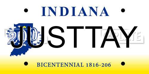 JUSTTAY Indiana License Plate