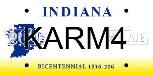 KARM4 Indiana License Plate