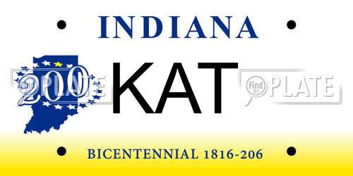 KAT Indiana License Plate