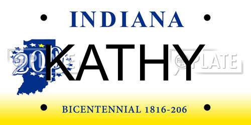 KATHY Indiana License Plate
