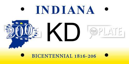 KD Indiana License Plate