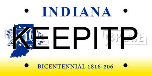 KEEPITP Indiana License Plate