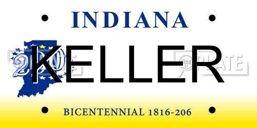 KELLER Indiana License Plate