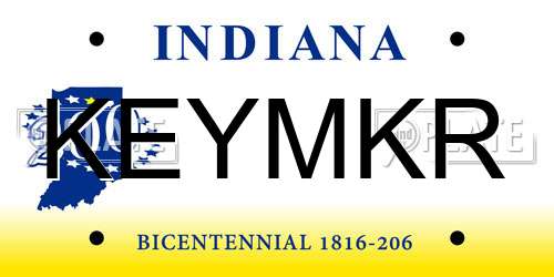KEYMKR Indiana License Plate