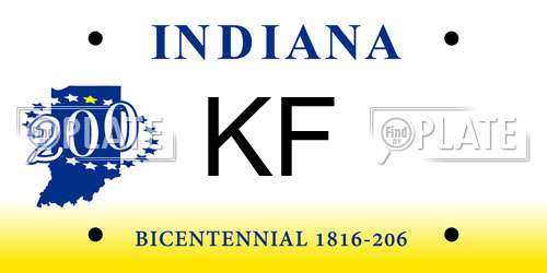 KF Indiana License Plate