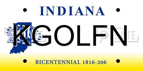 KGOLFN Indiana License Plate