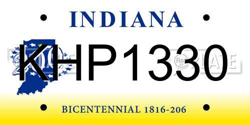 KHP1330 Indiana License Plate