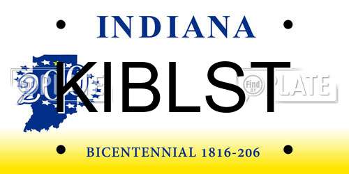 KIBLST Indiana License Plate