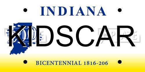KIDSCAR Indiana License Plate