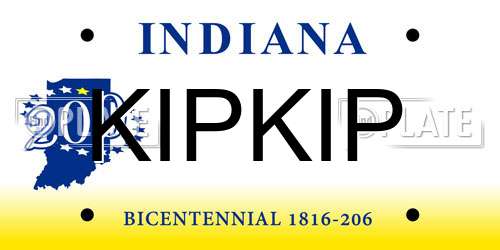 KIPKIP Indiana License Plate