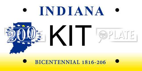 KIT Indiana License Plate