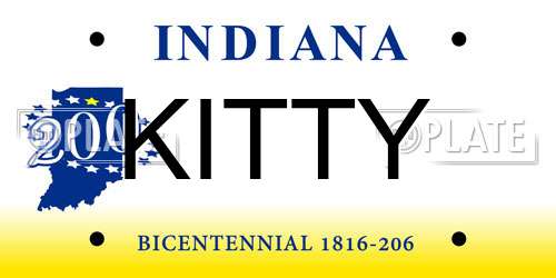 KITTY Indiana License Plate