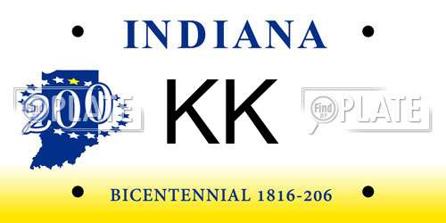KK Indiana License Plate
