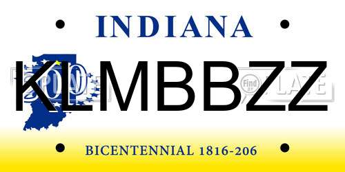 KLMBBZZ Indiana License Plate