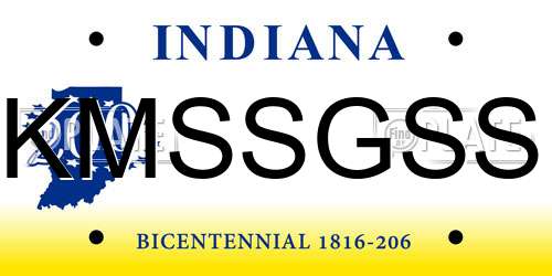 KMSSGSS Indiana License Plate