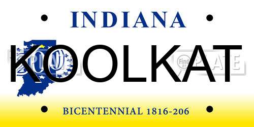 KOOLKAT Indiana License Plate
