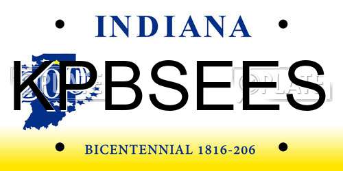 KPBSEES Indiana License Plate