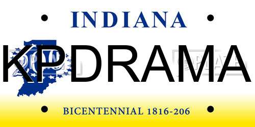 KPDRAMA Indiana License Plate
