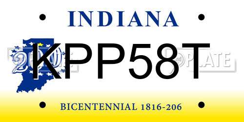 KPP58T Indiana License Plate