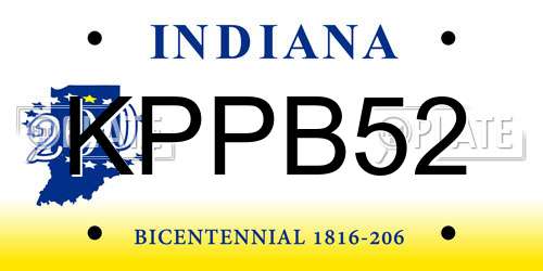 KPPB52 Indiana License Plate