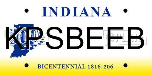 KPSBEEB Indiana License Plate