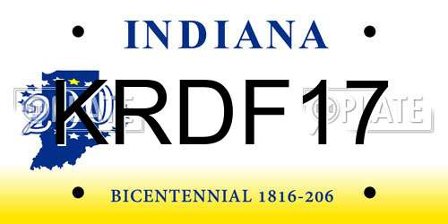 KRDF17 Indiana License Plate