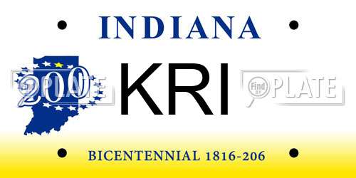 KRI Indiana License Plate