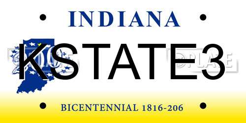 KSTATE3 Indiana License Plate