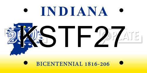 KSTF27 Indiana License Plate