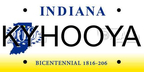 KYHOOYA Indiana License Plate