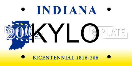 KYLO Indiana License Plate