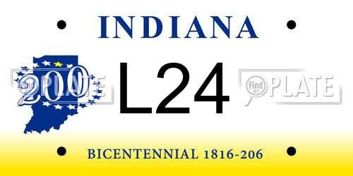 L24 Indiana License Plate