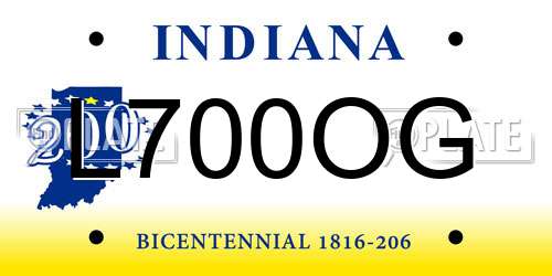 L700OG Indiana License Plate