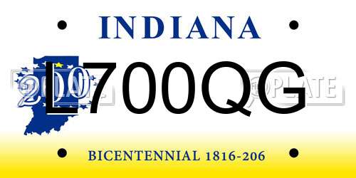 L700QG Indiana License Plate