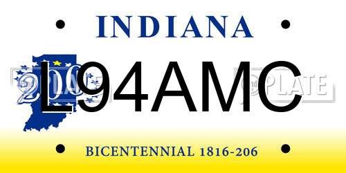 L94AMC Indiana License Plate